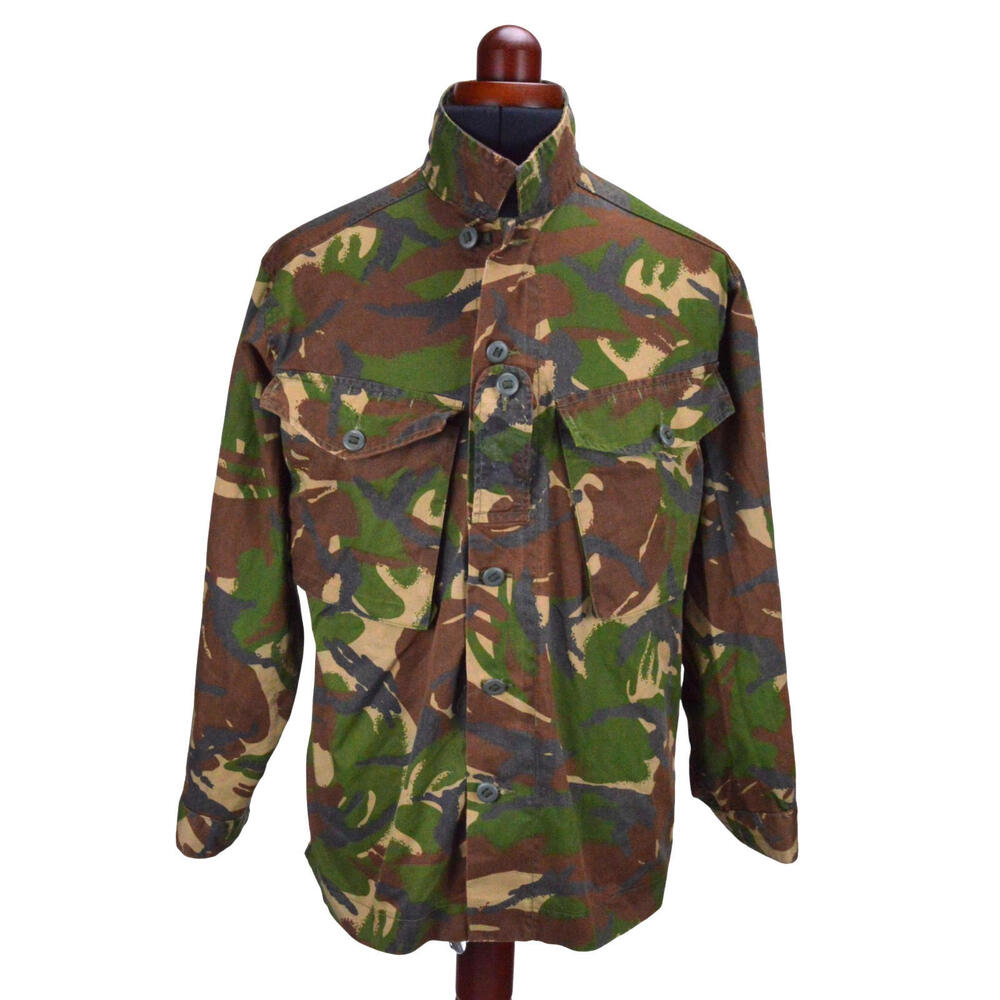 British Army Camo Military Woodland DPM Shirt 170/96 M Short Zip